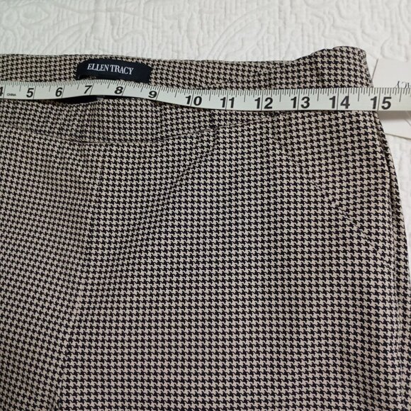Ellen Tracy Womens Houndstooth Ankle Pant Size M Office Pants - Picture 8 of 10